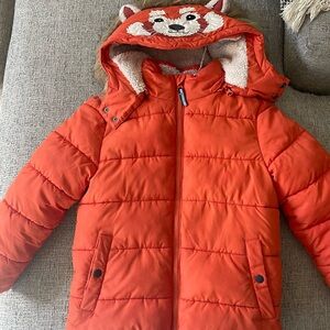 Mini Boden Winter “Fox” Hood Coat 6-7y